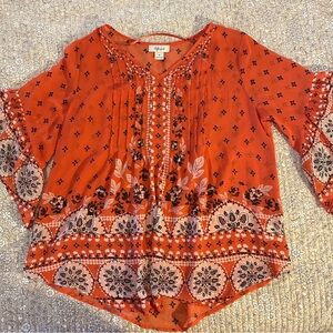 Style & Co. Elegant Coral Blouse